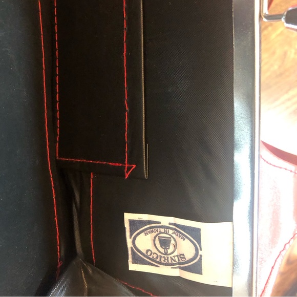 Gorgeous Vtg Women’s Tooled Leather & Vinyl Lotus Flower Hobo Handbag 70s Floral - Picture 8 of 10